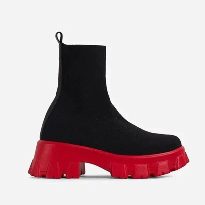 מגפי גרב בעיצוב פלטפורמה - קורי