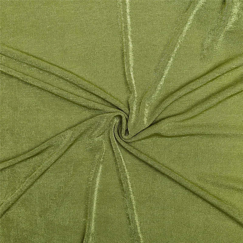 שמלת מקסי קיפולים בד זמש בעיטור צעיף תואם - LUNA