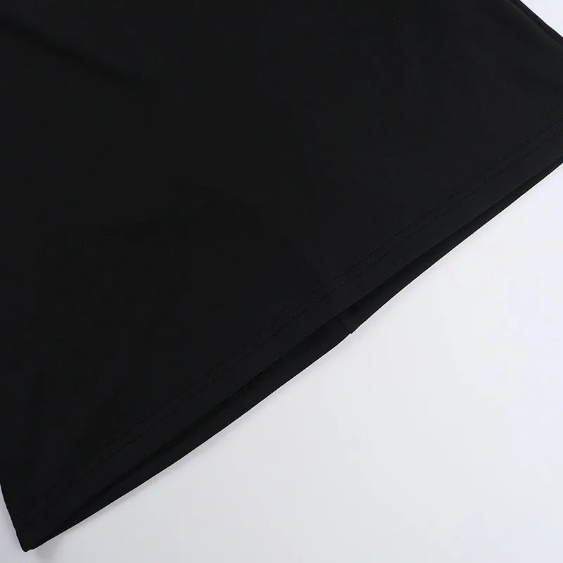 שמלת מידי צמודה בד מחטב בעיטור זרקונים מנצנצים ושרוולונים - Bridget