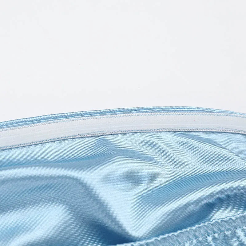 שמלת מקסי סטרפלס סאטן בעיצוב כיווצים ושסע - עמליה