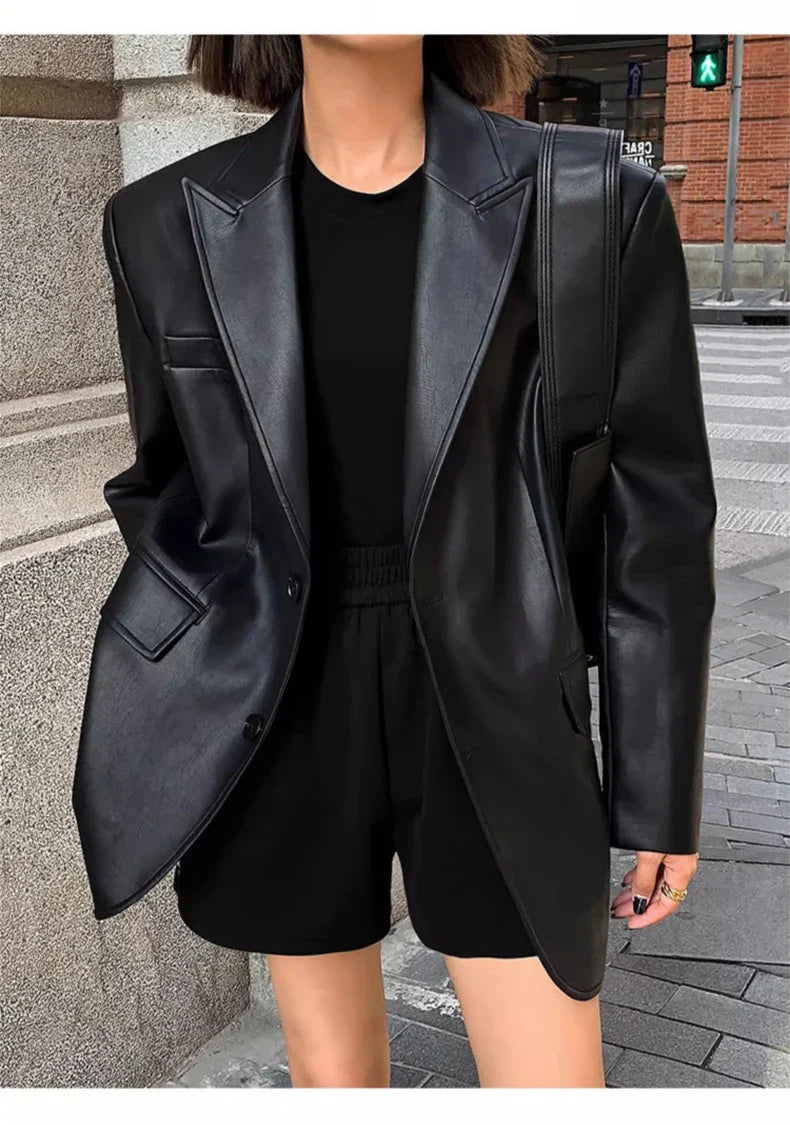 ג'קט עור מחויט - ראשל