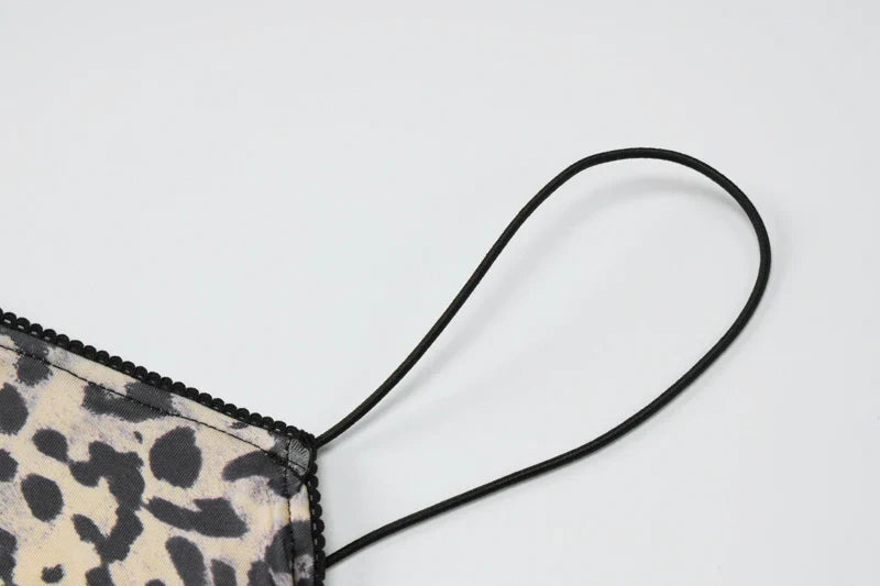 שמלת מקסי מנומרת צמודה גב פתוח - קיקי