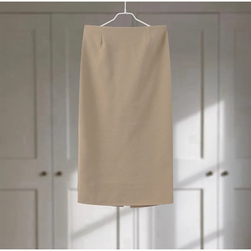 סט שני חלקים צמרי בעיצוב מלכותי חצאית מידי ובלייזר - Reina