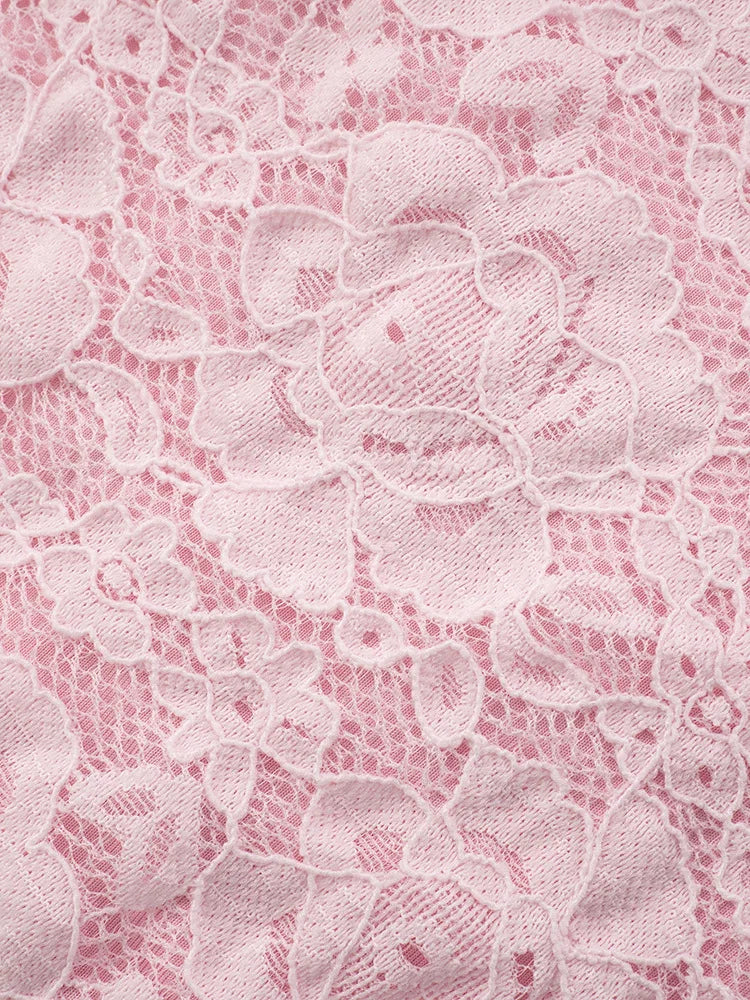 שמלת מיני סאטן בעיטור תחרה - יובליה