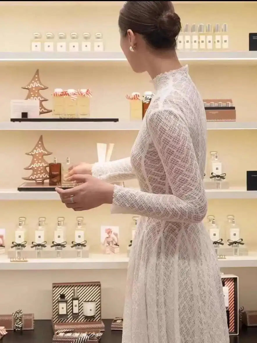 שמלת מקסי ערב יוקרתית בעיצוב ארוג בגזרת A - ליבי