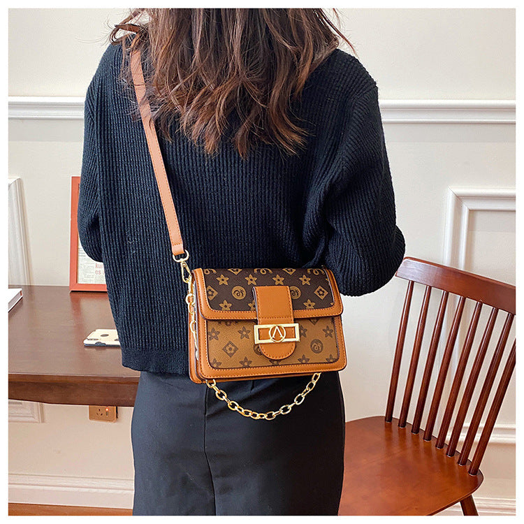 Bag with faux leather design