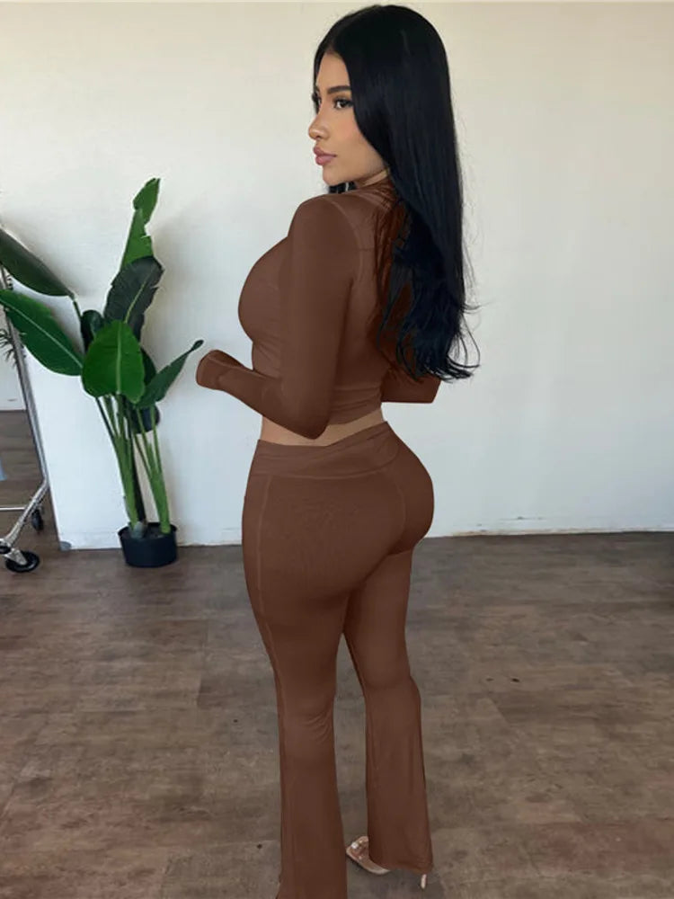 חליפת שני חלקים בד מחטב  - Ayla