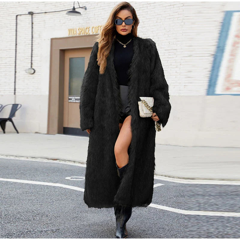 מעיל פרווה ארוך - Brinley