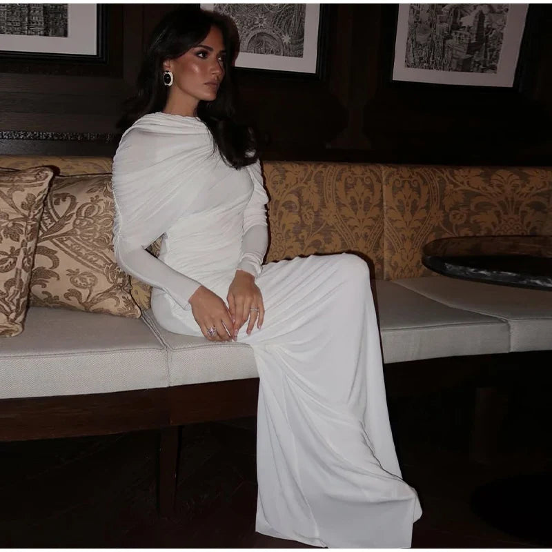 שמלת ערב מקסי בעיצוב קיפולים - רחלי