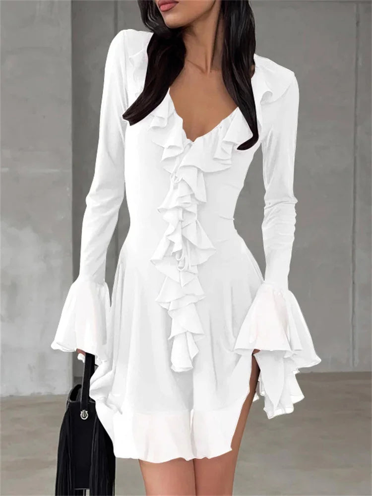 שמלת מיני בעיטור מלמלה - ALINA