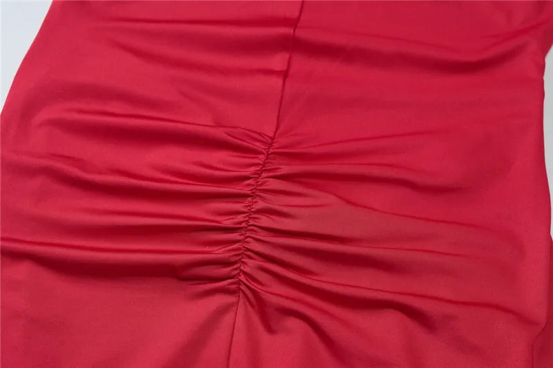 שמלת מקסי כיווצים בעיצוב קרוס - שיילה