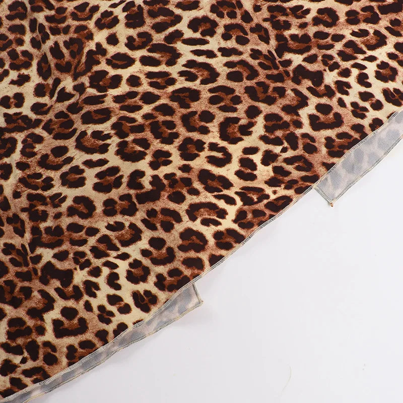 שמלת מקסי מנומרת קשירה בצוואר - RONA