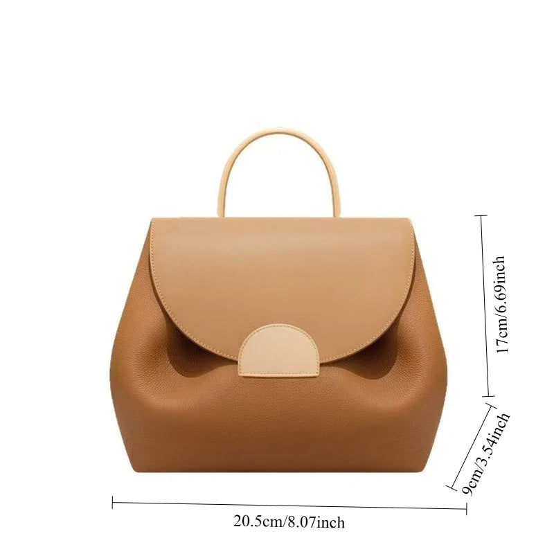 Leather bag with classic design
