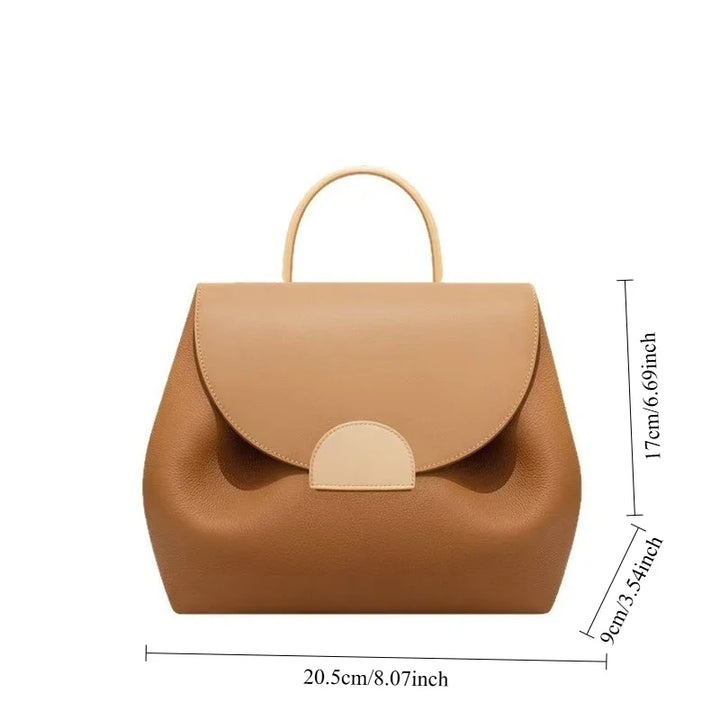 Leather bag with classic design