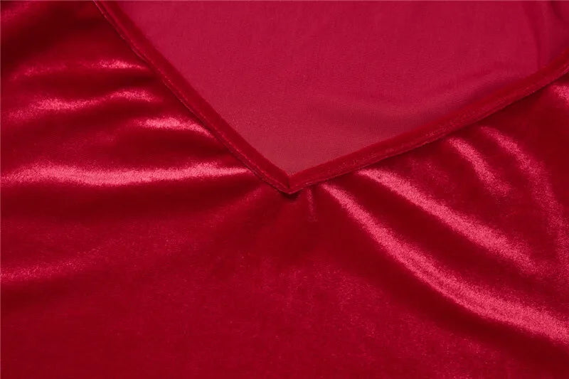 שמלת מקסי קטיפה צמודה - AMOR