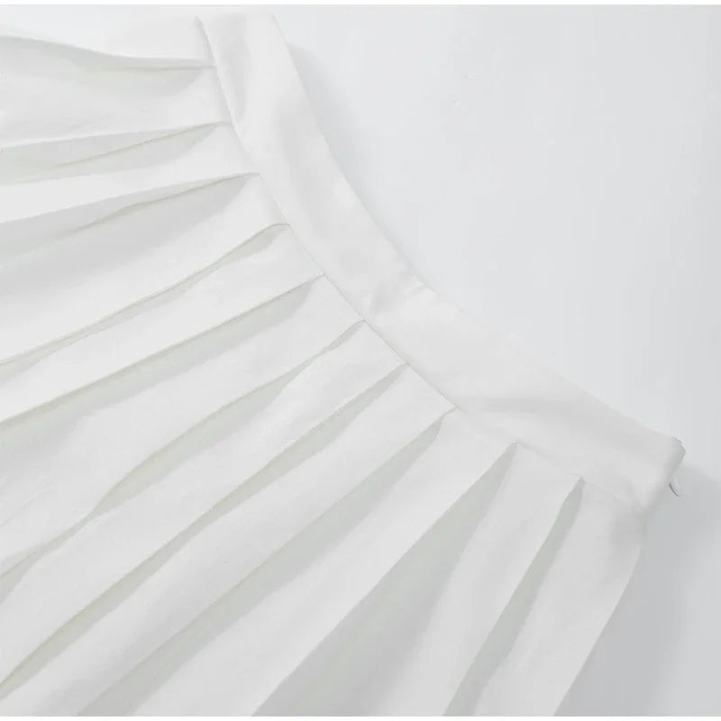 שמלת מיני קטיפה בעיצוב חצאית קיפולים - Ophelia