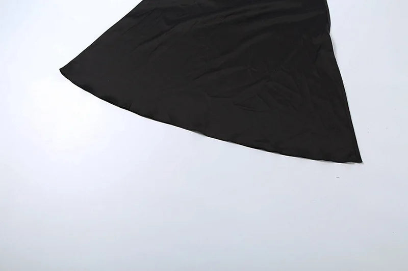 Strapless satin maxi dress in lace design with gloves and collar - GEE