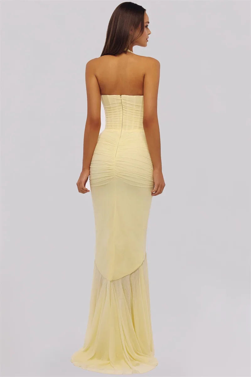 Ruffled chiffon maxi dress - JOYA