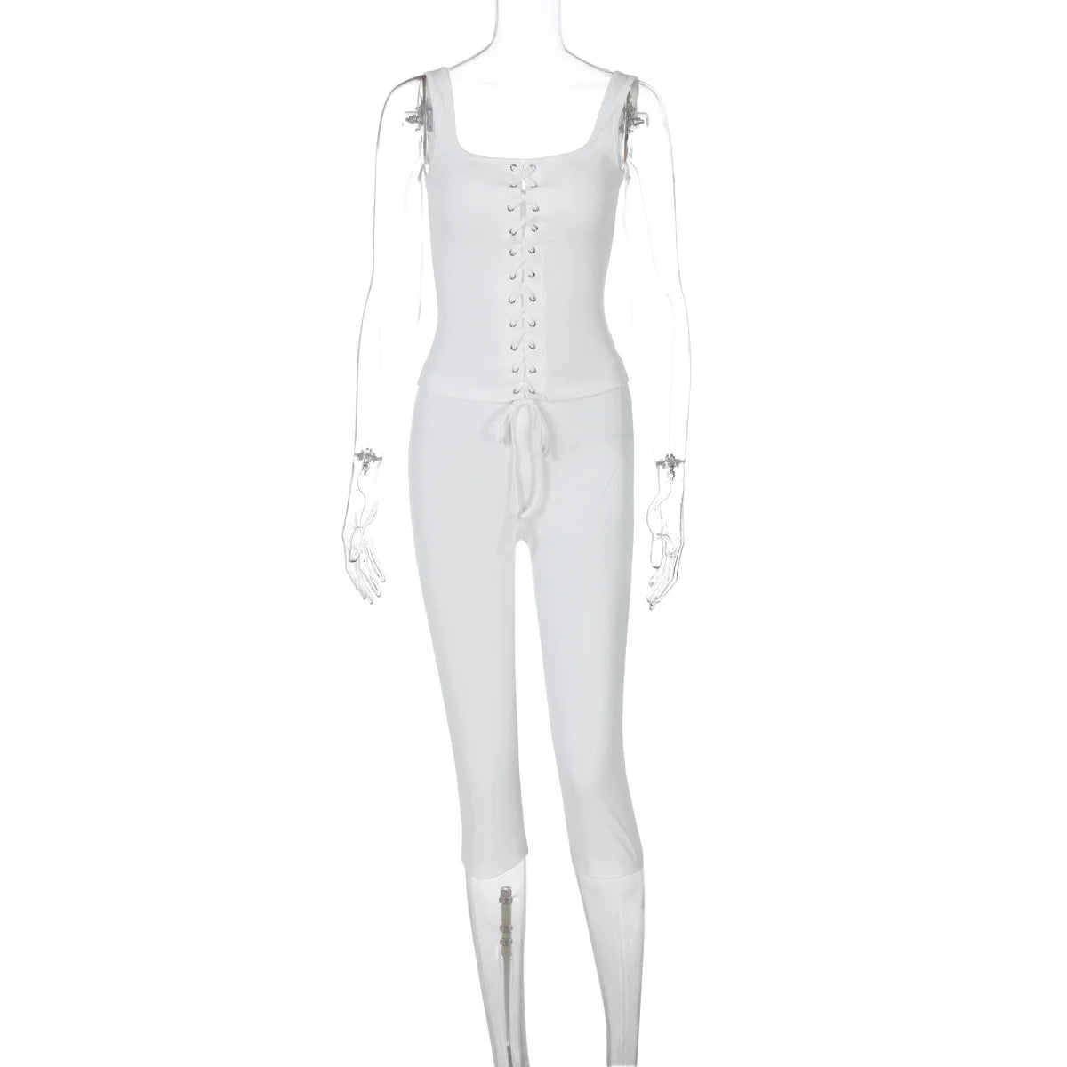 סט שני חלקים טופ קשירה וטייץ שלושת רבעי - נדיה