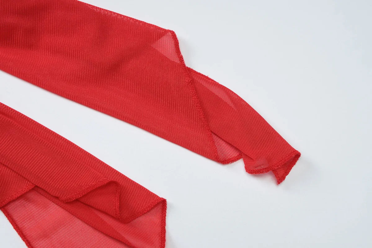 שמלת מיני סטרפלס בגזרת A בעיטור צעיף תואם - Amelie