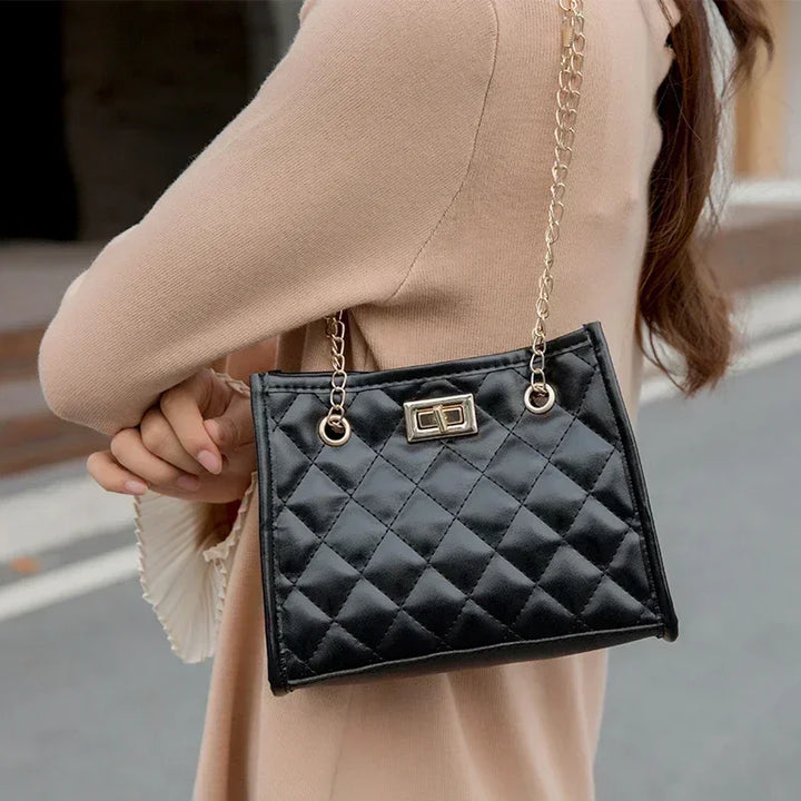 Faux leather bag with luxury design
