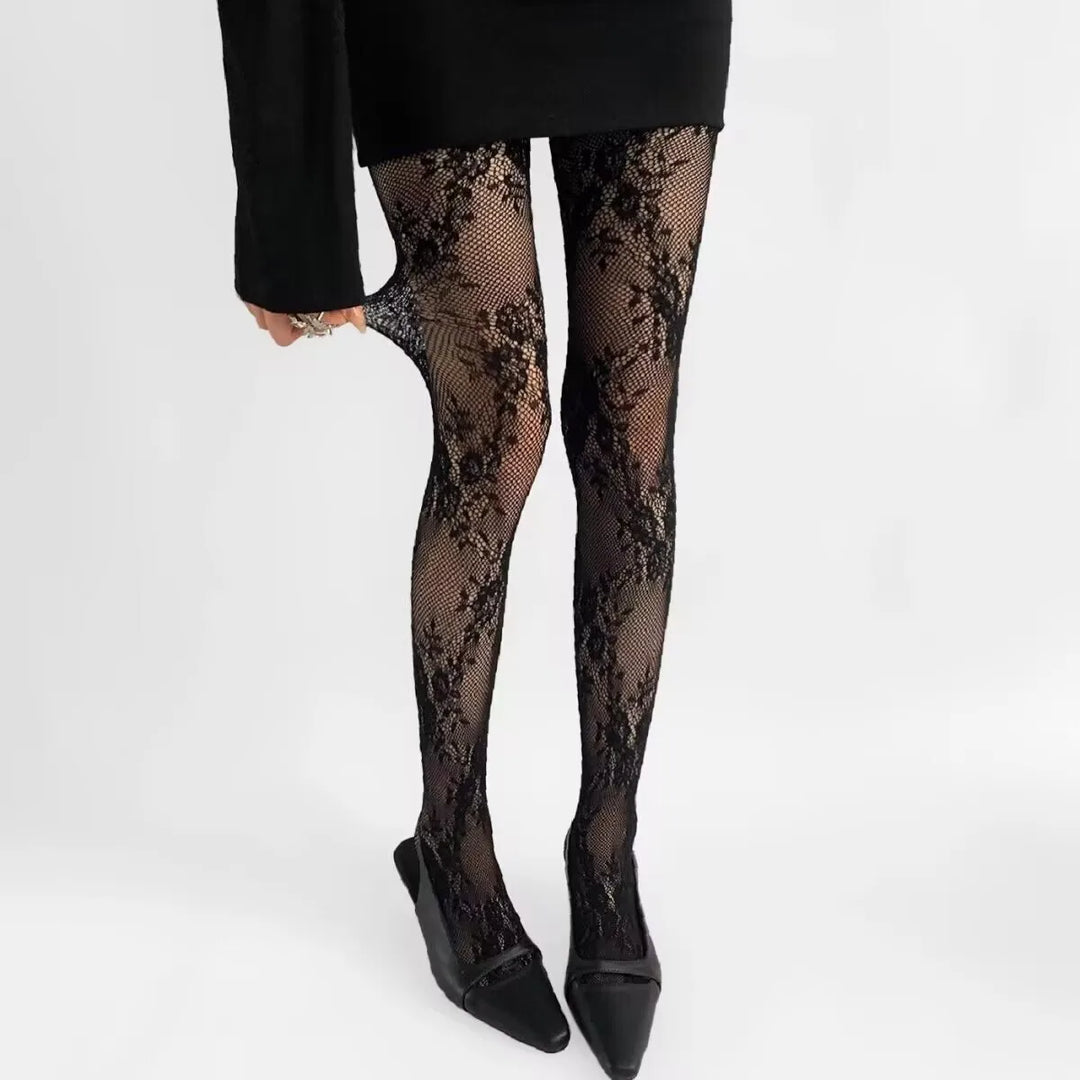 Lace Design Tights