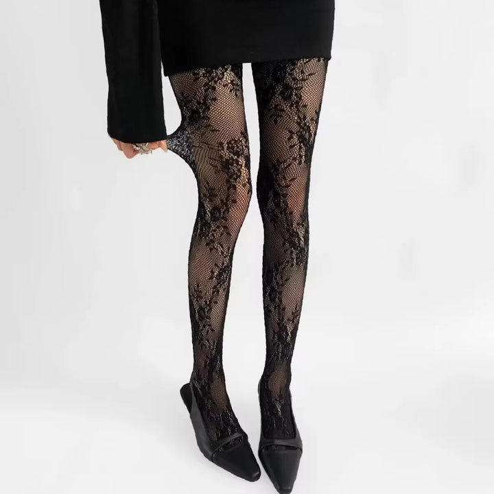 Lace Design Tights