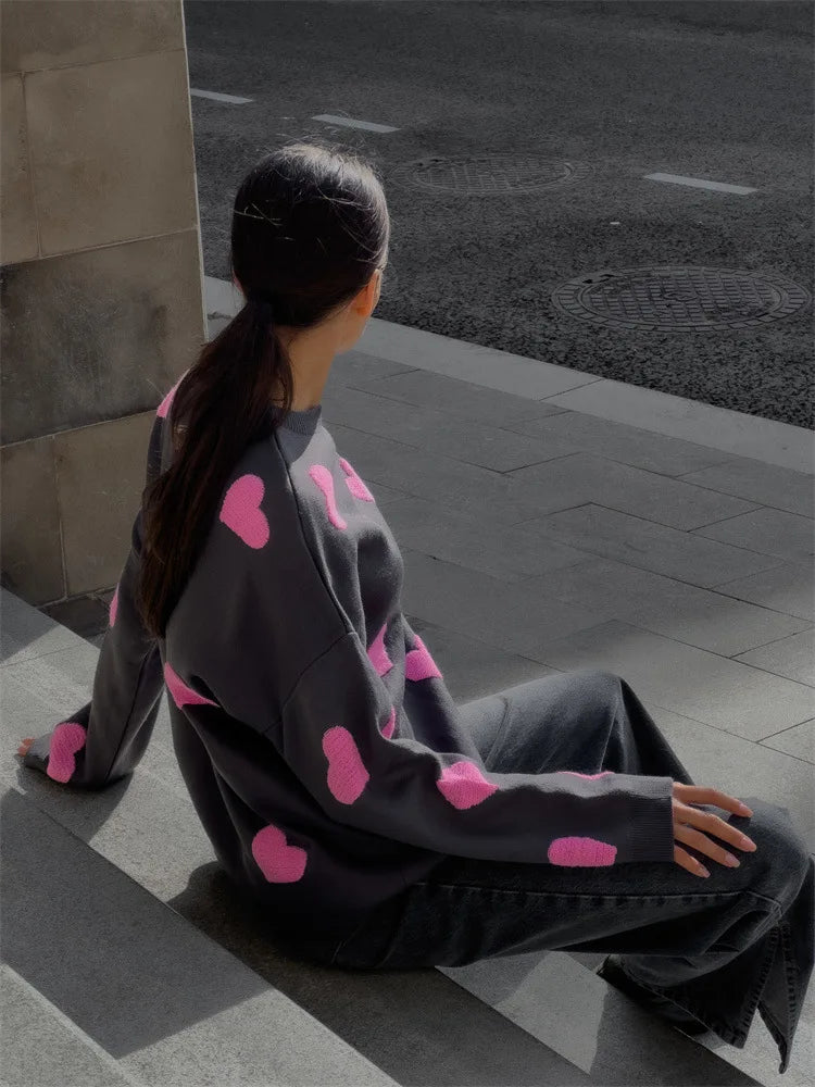 במגוון סגנונות - אנני over size loose סוודר