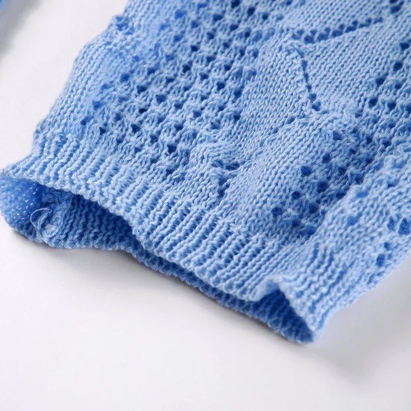 שמלת מקסי חוף סרוגה בעיטור פרח - Beatrice