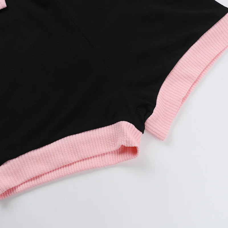 אוברול קצר סרוג בעיצוב מחויט בעיטור כפתורים - Hattie