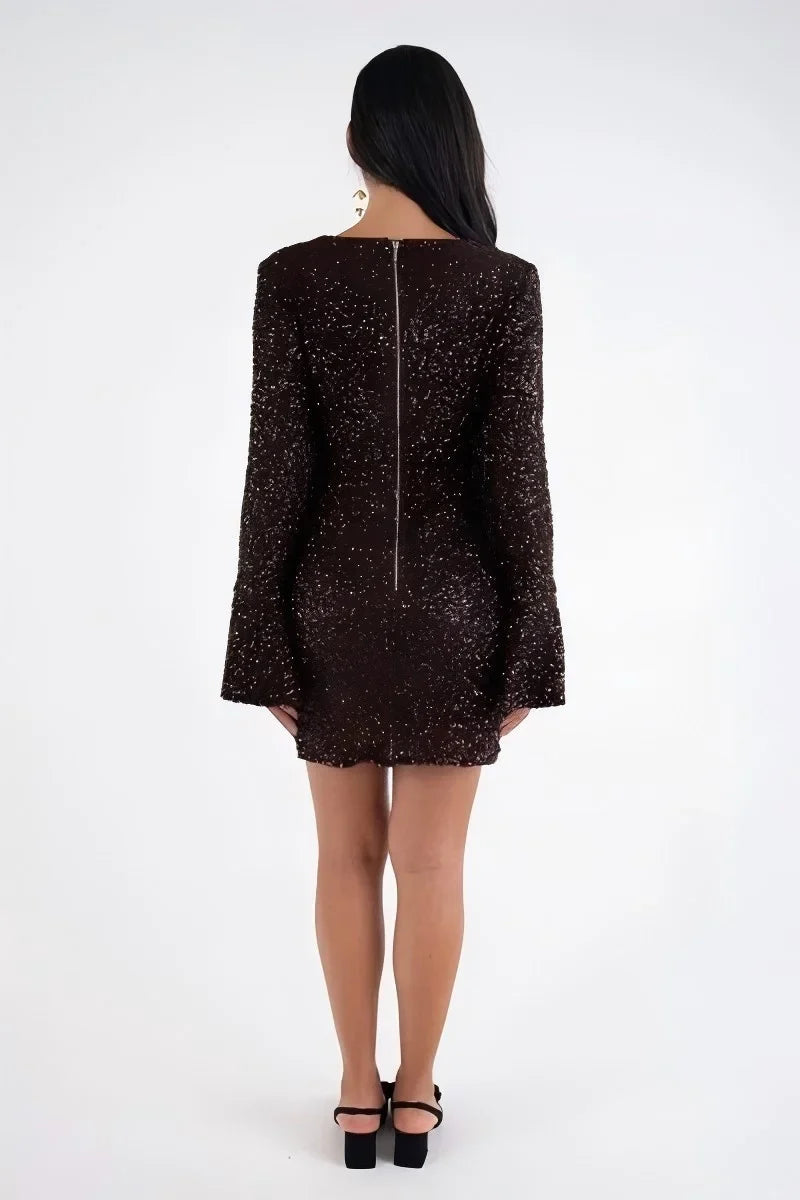 Bow tie sequin mini dress - ZADIG