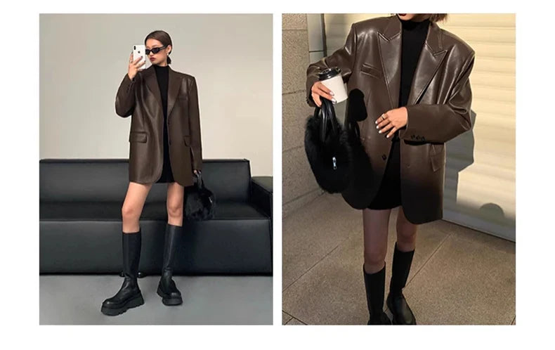 ג'קט עור מחויט - ראשל