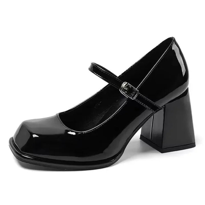Shiny leatherette platform doll shoes - for Oren