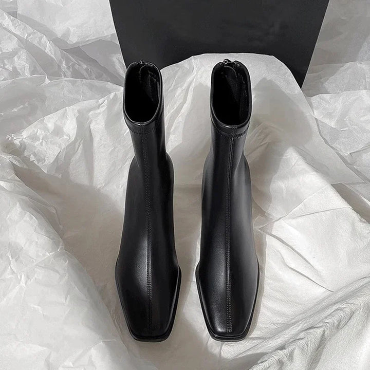 Leatherette heeled boots - May