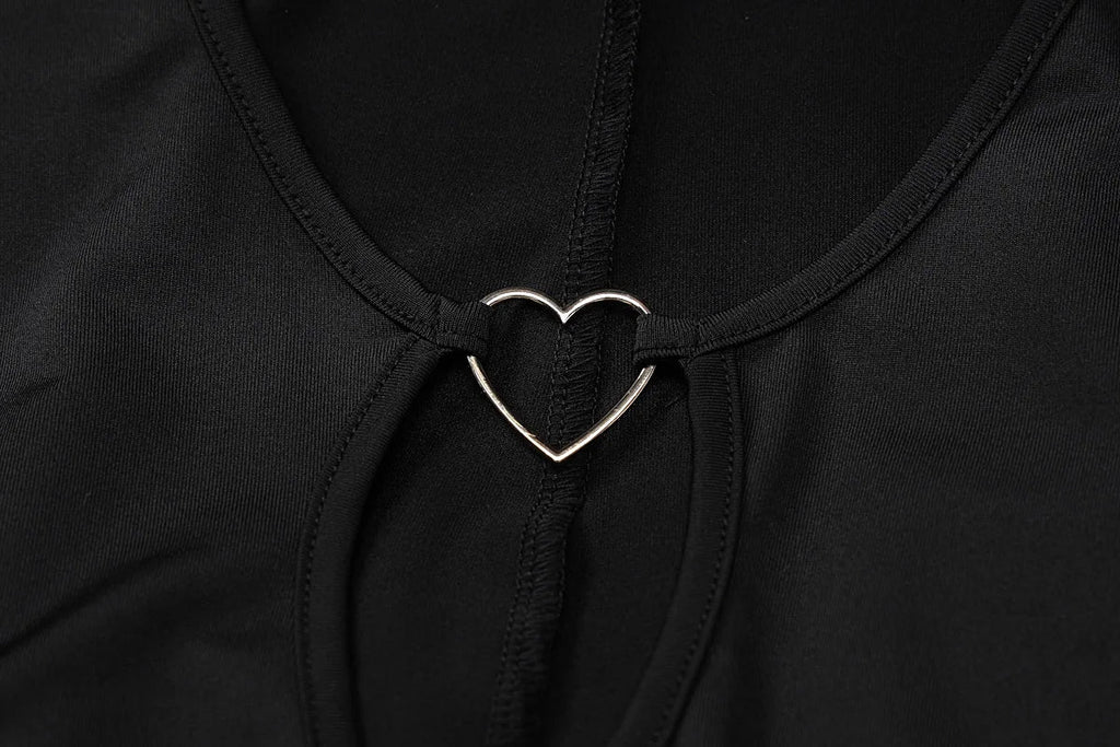 אוברול בד מחטב ומחמיא בעיצוב מחשוף מכנסי פדלפון  - סיירין