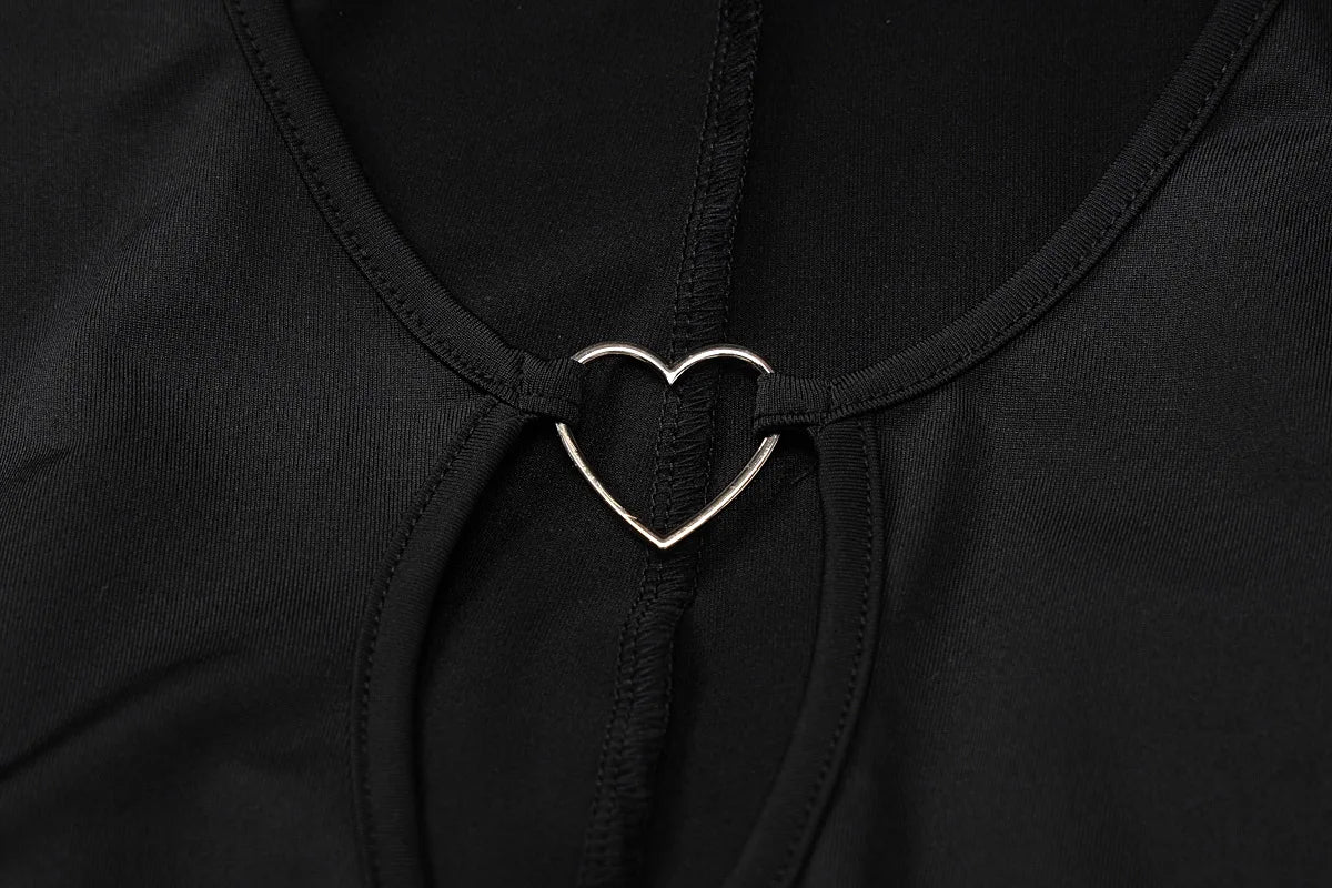 אוברול בד מחטב ומחמיא בעיצוב מחשוף מכנסי פדלפון  - סיירין