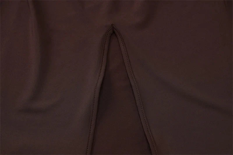 שמלת מקסי כיווצים בעיצוב כתפייה אחת כתפיים חשופות - דולצ'ה