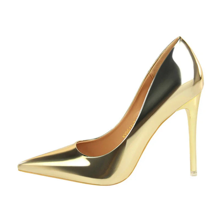 Shiny high heel shoes in various heights - Hailey