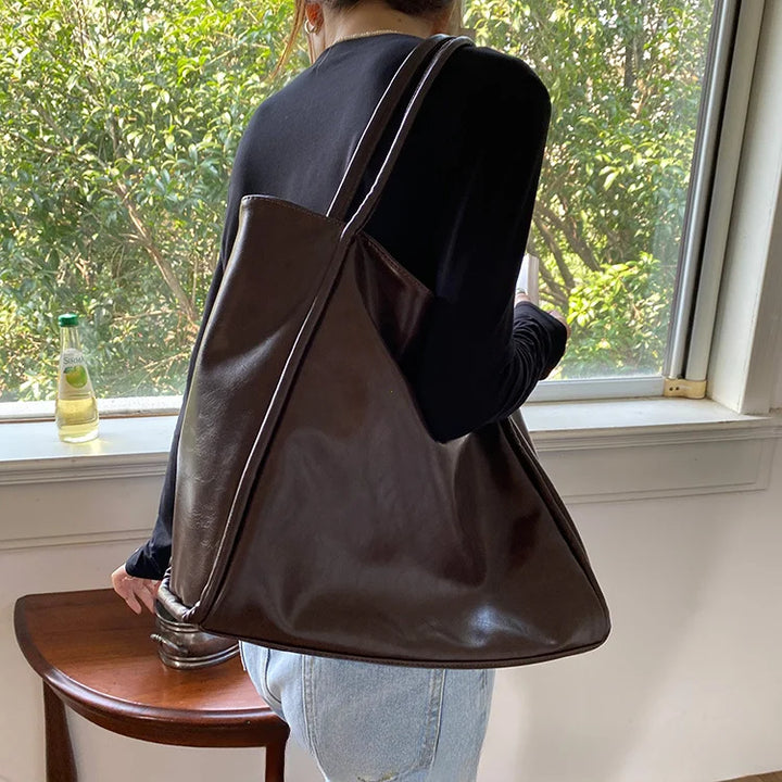 Faux leather crossbody bag