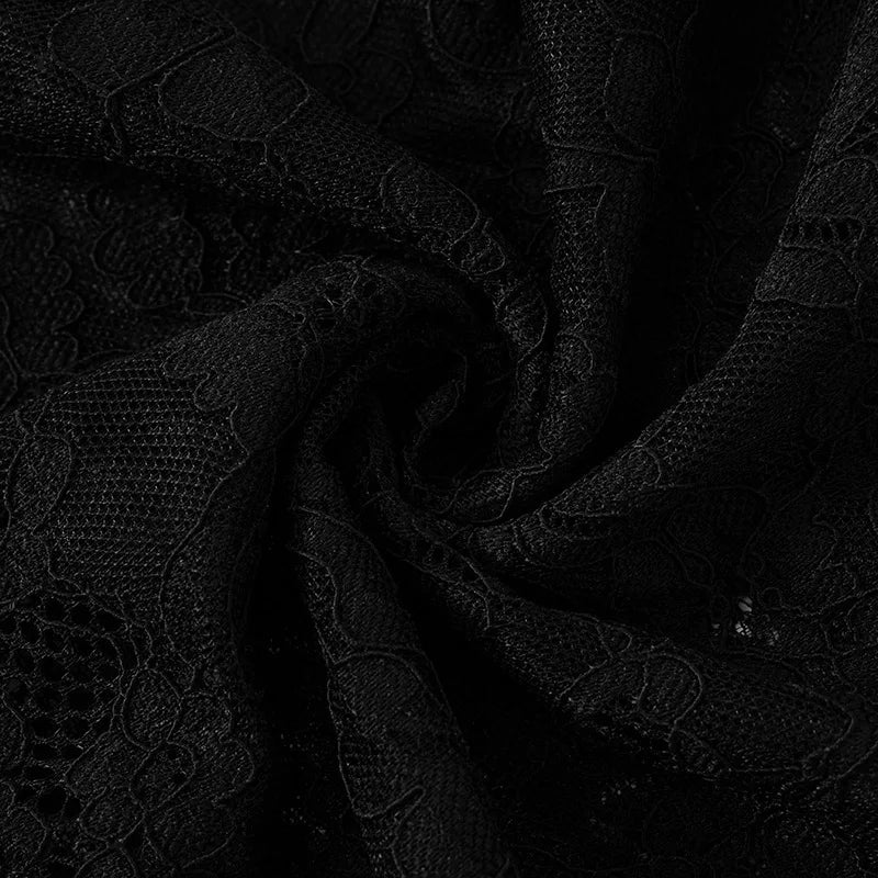 אוברול תחרה בעיטור שובל כתפיים חשופות - גפן