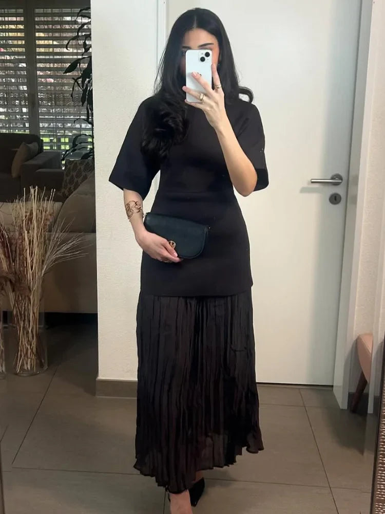 שמלת מקסי בעיצוב קיפולים - נהורה