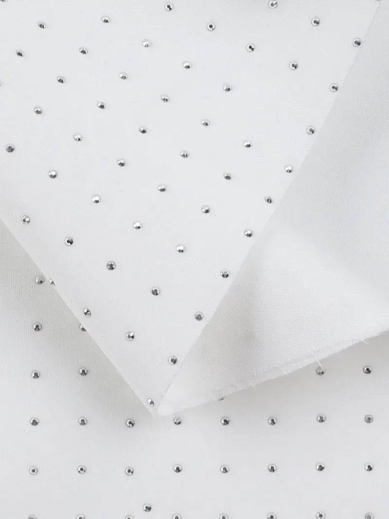 שמלת מיני סטרפלס בעיטור זרקונים מנצנצים - Londyn