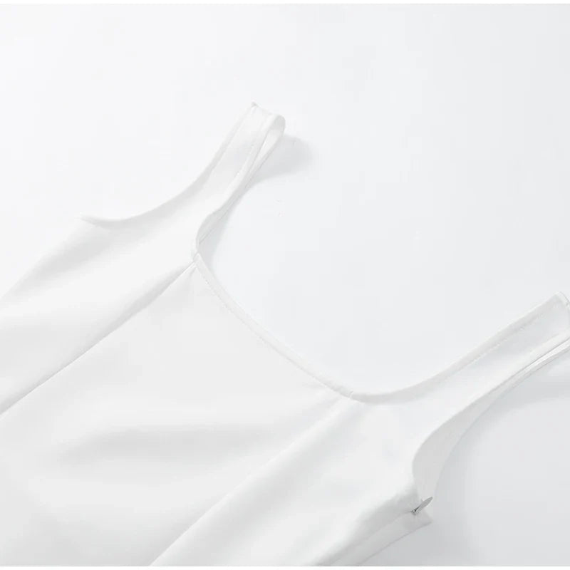 שמלת מידי סאטן בגזרת A - Violette