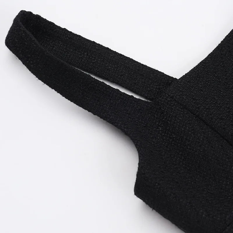 שמלת מיני בד ארוג בגזרת A בעיטור כיסים - מילי