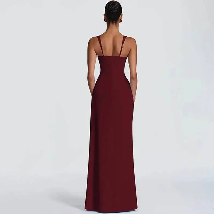 Elegant maxi dress with a slit design - Ian