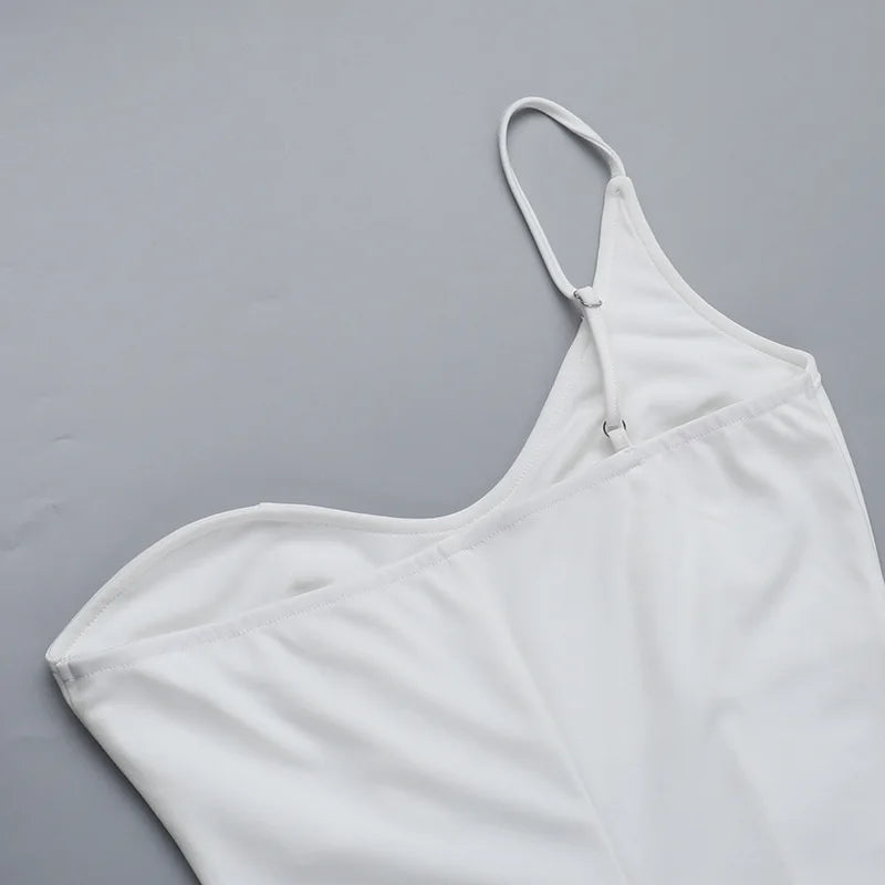 שמלת מקסי כתפייה אחת בעיצוב שיפון - מלאניה