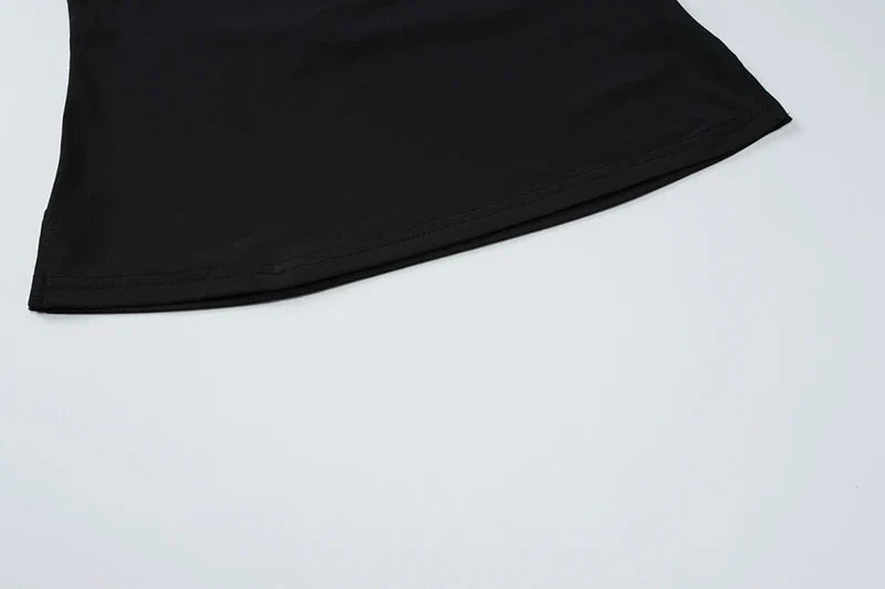 סט שני חלקים בד מחטב ומחמיא חולצת קולר גב פתוח ומכנסיים ארוכים - Sienna