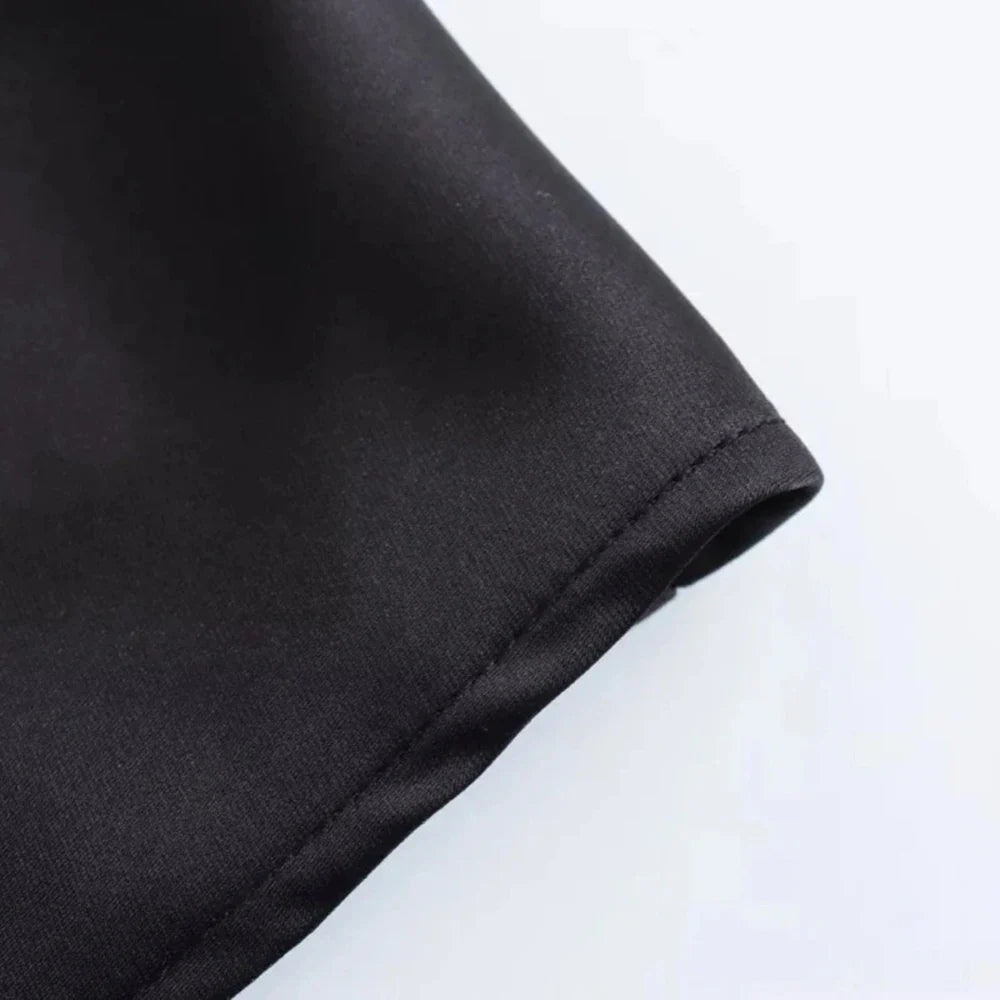 שמלת מקסי סאטן בעיטור פאייטים בחלק עליון - מורין