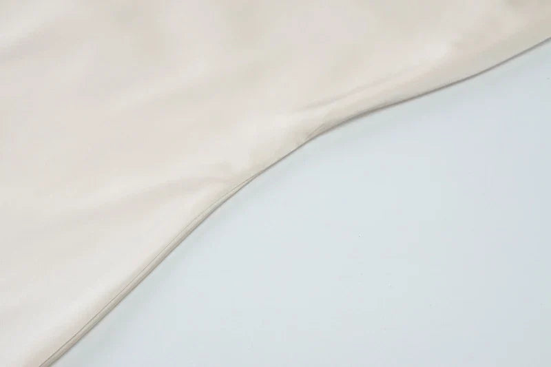 שמלת מקסי סאטן בעיטור שיפון גב פתוח - גרייסי