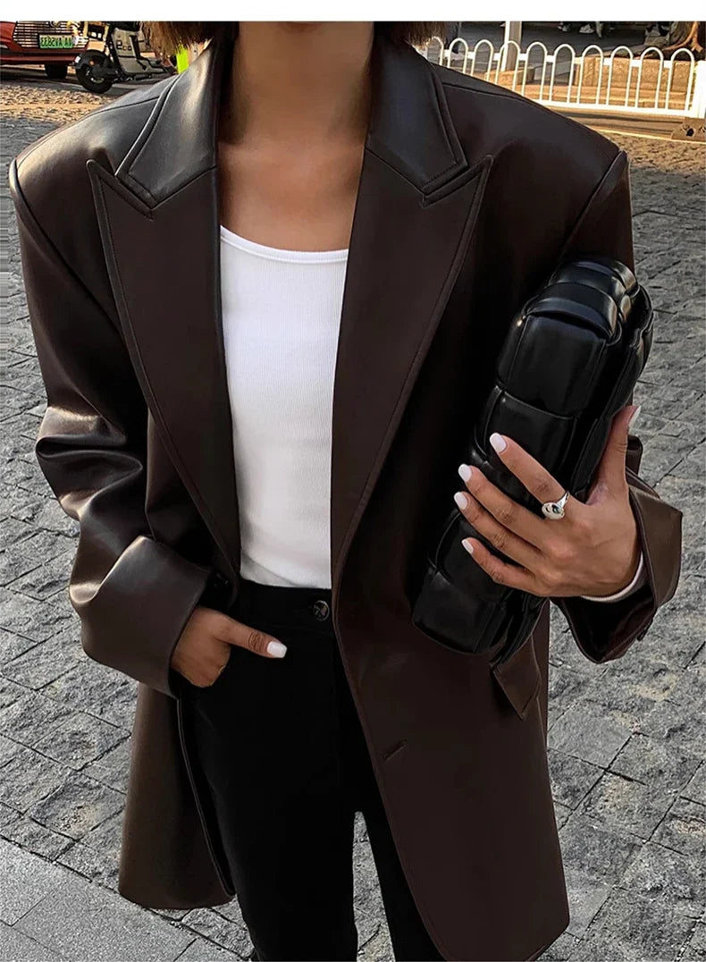 ג'קט עור מחויט - ראשל